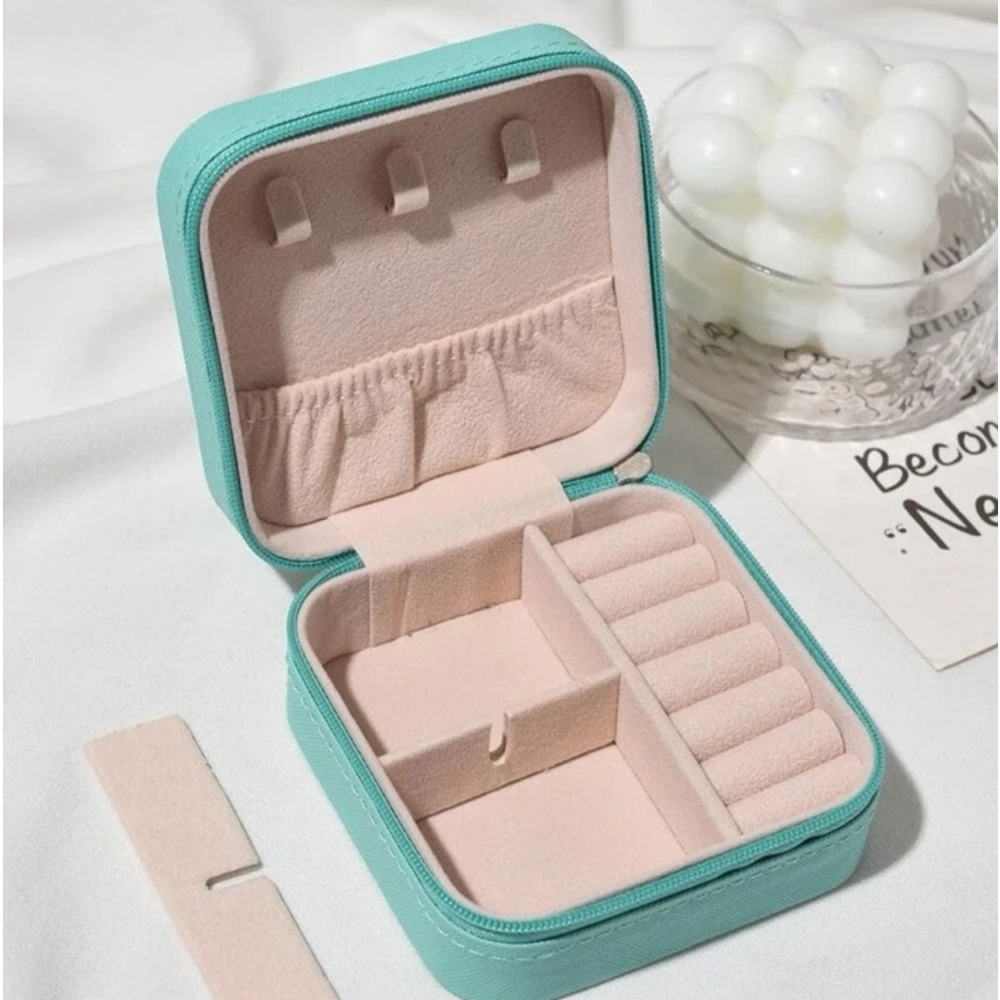 2pc Solid Color Jewelry Box, Plain Multifunction Jewelry. NWT